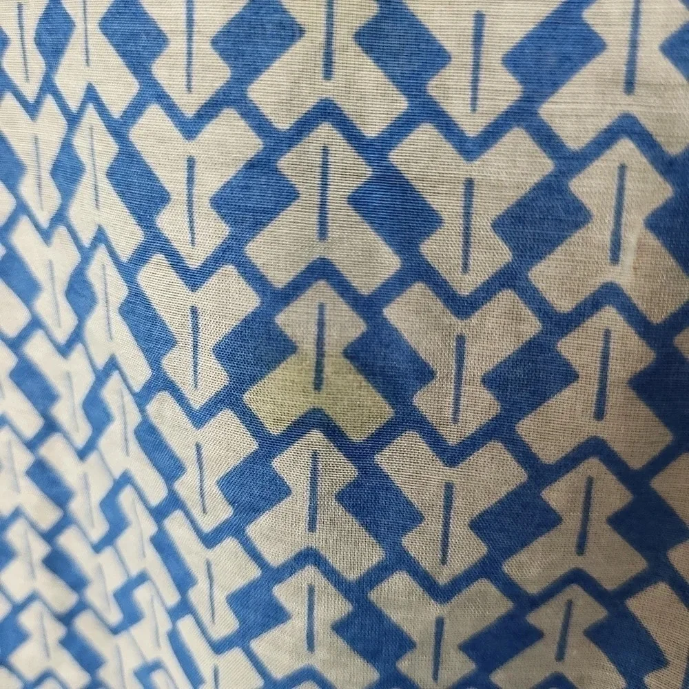 J.Crew Blue Orange Tassel Aztec Arrow Sleeveless